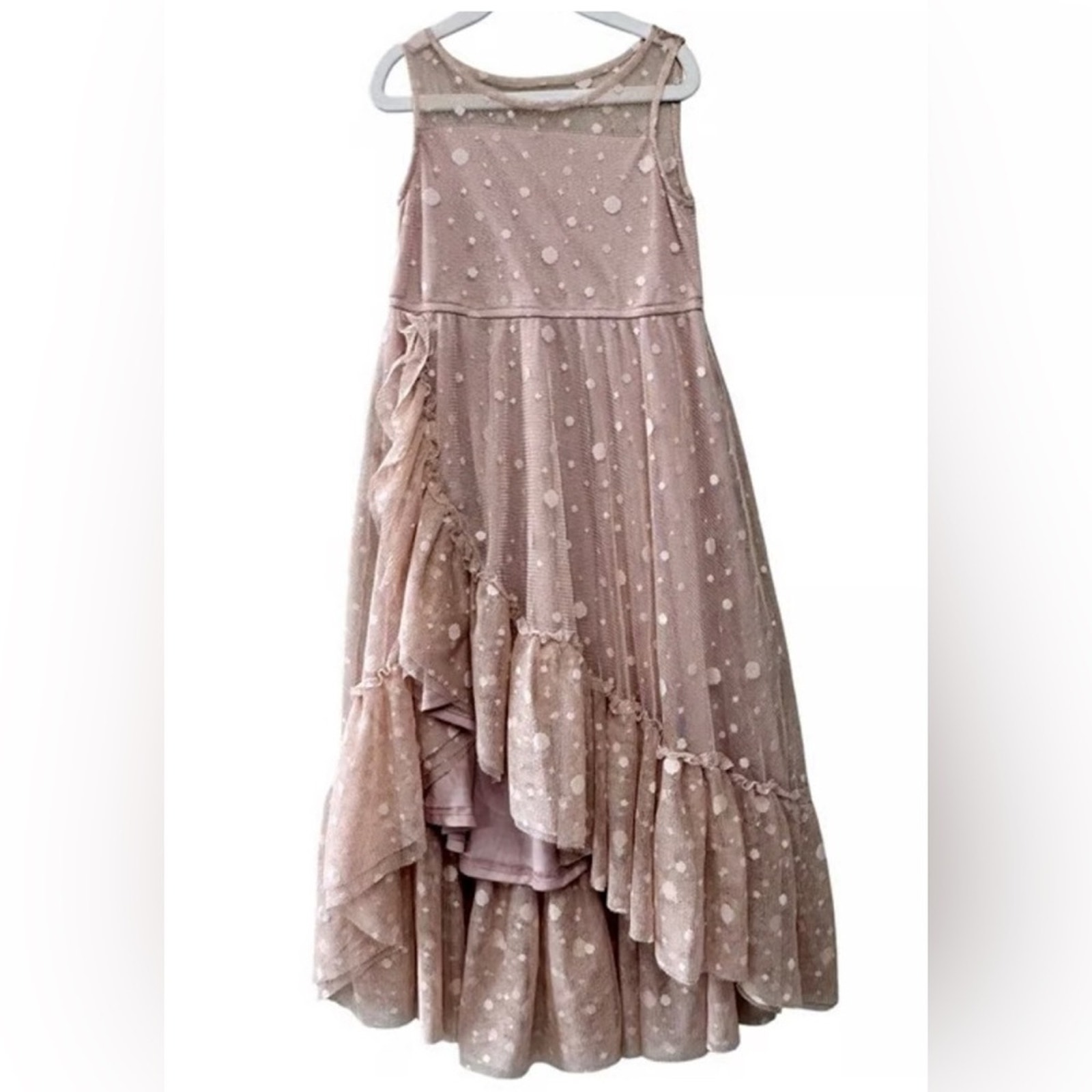 Joyfolie Mia Joy Girls Dress Gracie Ecru 14 New Tiered Sheer Cottagecore Fairy